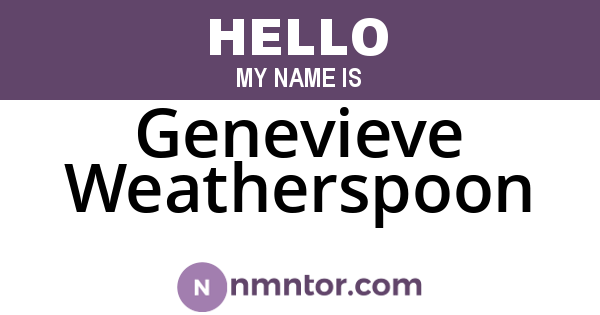Genevieve Weatherspoon