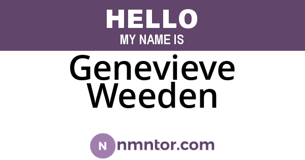 Genevieve Weeden