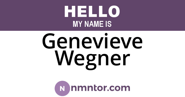 Genevieve Wegner