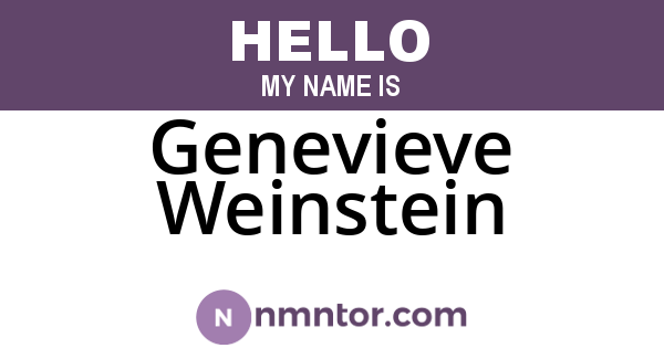 Genevieve Weinstein