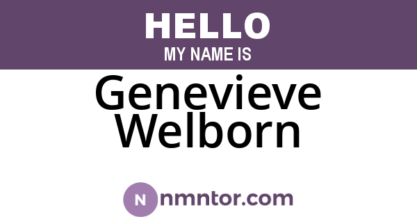 Genevieve Welborn