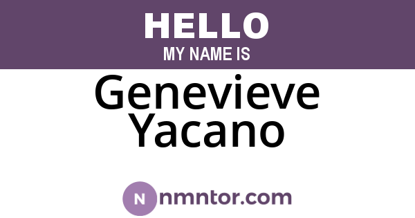 Genevieve Yacano