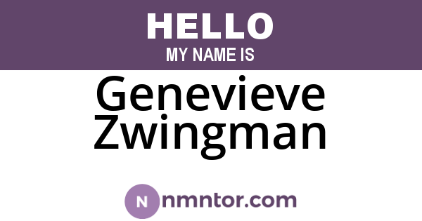 Genevieve Zwingman