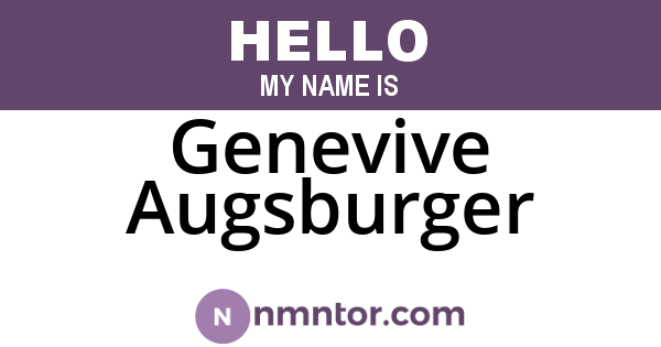 Genevive Augsburger
