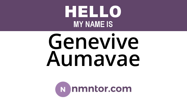 Genevive Aumavae