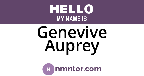 Genevive Auprey