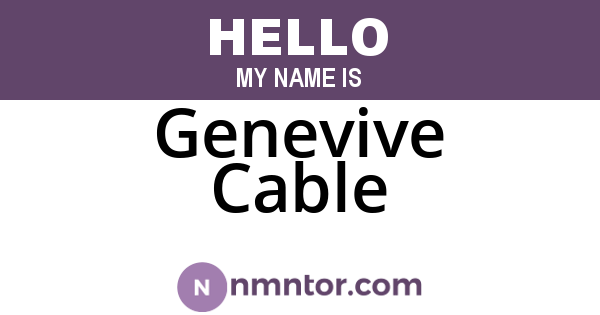 Genevive Cable