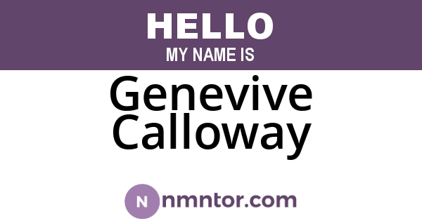 Genevive Calloway