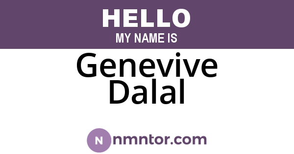 Genevive Dalal