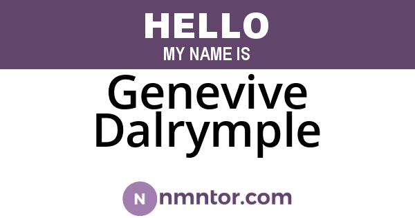 Genevive Dalrymple