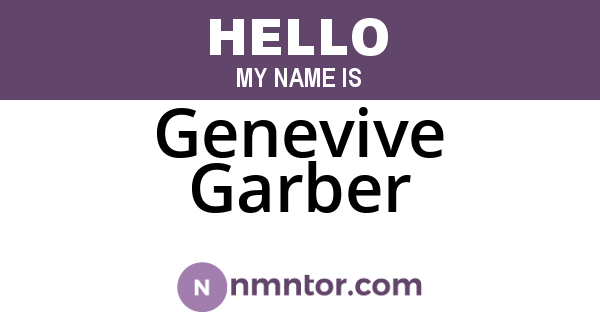 Genevive Garber