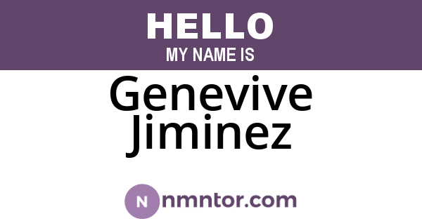 Genevive Jiminez
