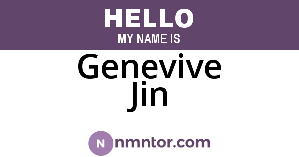 Genevive Jin