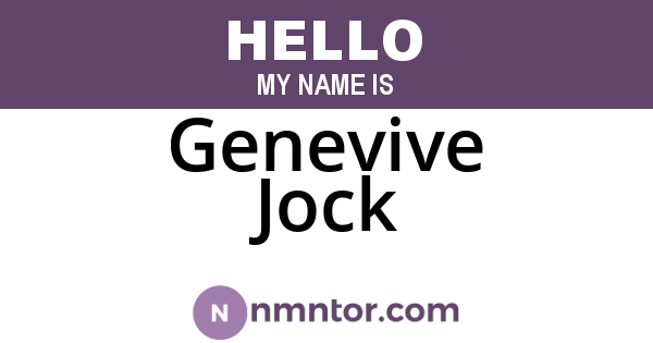 Genevive Jock