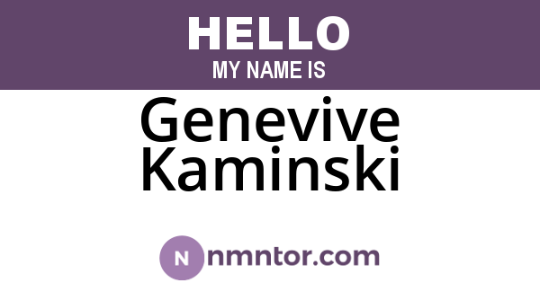 Genevive Kaminski
