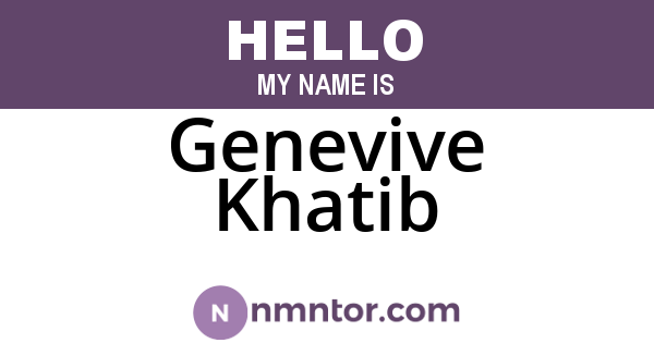 Genevive Khatib