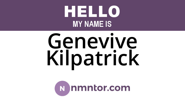 Genevive Kilpatrick