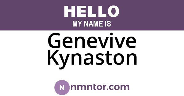 Genevive Kynaston