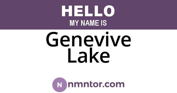 Genevive Lake