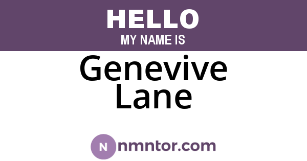 Genevive Lane