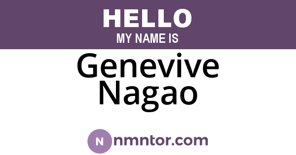 Genevive Nagao
