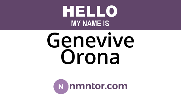 Genevive Orona