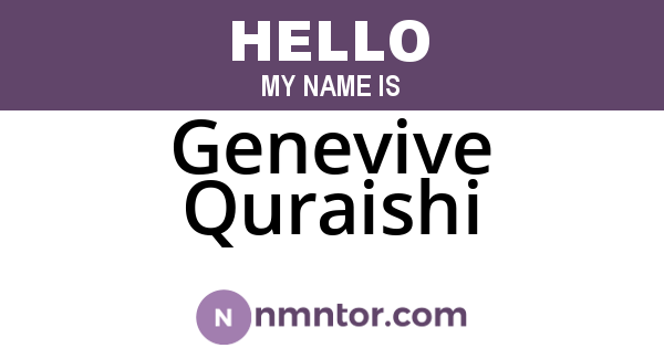 Genevive Quraishi