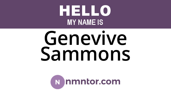 Genevive Sammons