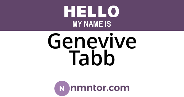 Genevive Tabb