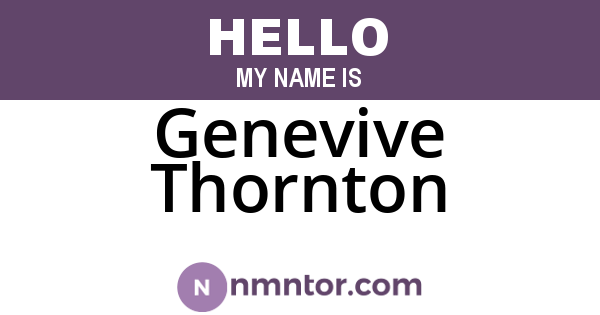 Genevive Thornton