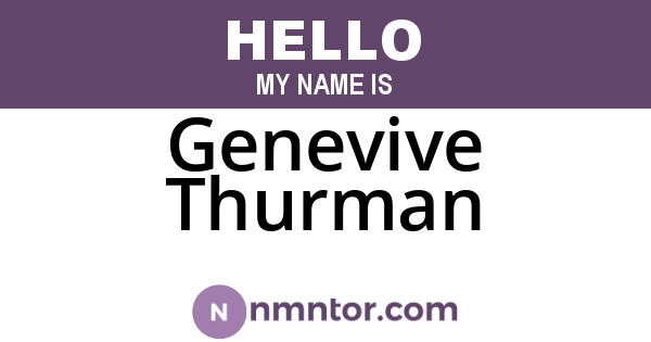 Genevive Thurman