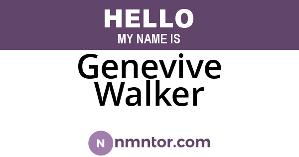 Genevive Walker
