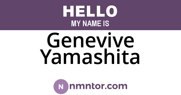 Genevive Yamashita