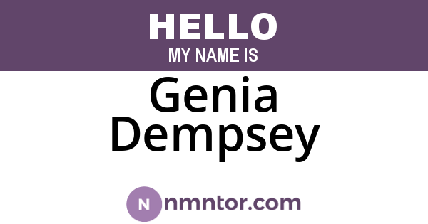 Genia Dempsey