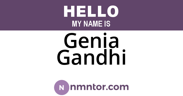 Genia Gandhi