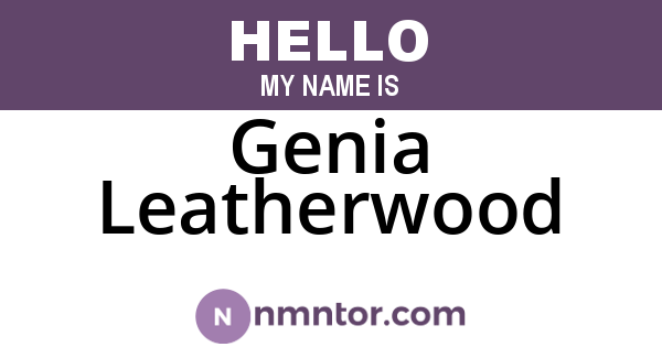 Genia Leatherwood