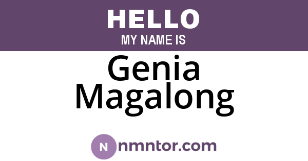 Genia Magalong