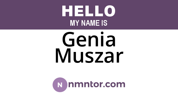 Genia Muszar