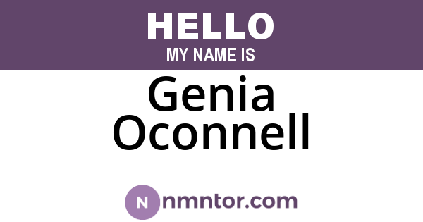 Genia Oconnell