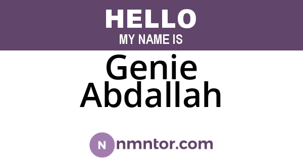 Genie Abdallah