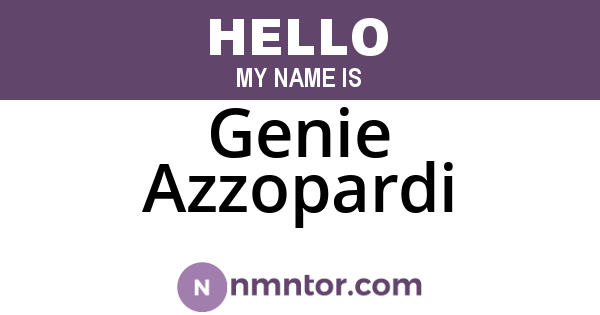 Genie Azzopardi