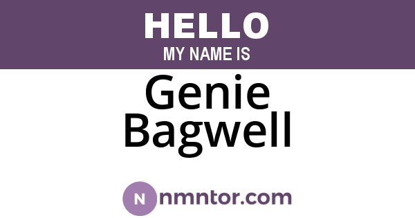 Genie Bagwell