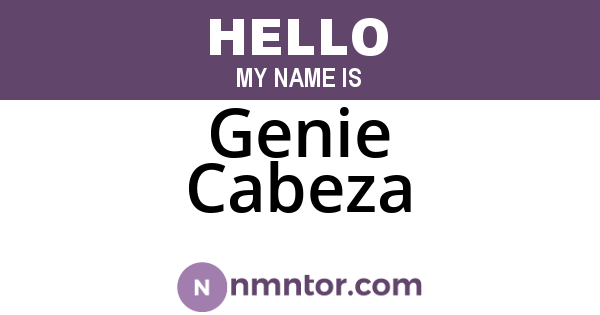 Genie Cabeza