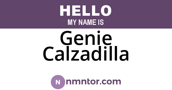 Genie Calzadilla