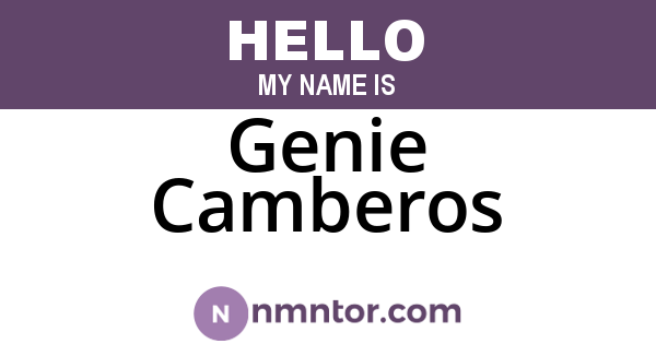 Genie Camberos