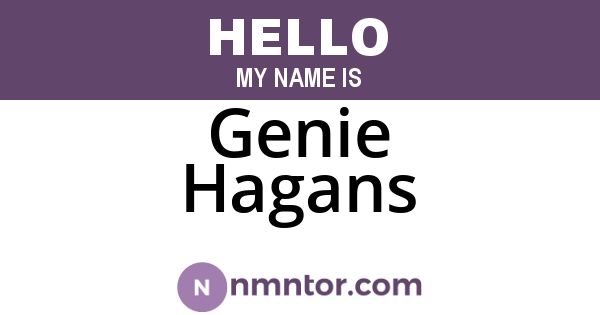 Genie Hagans