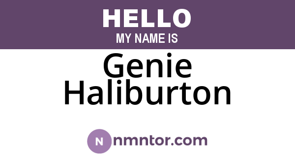 Genie Haliburton