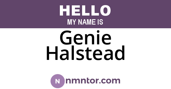 Genie Halstead