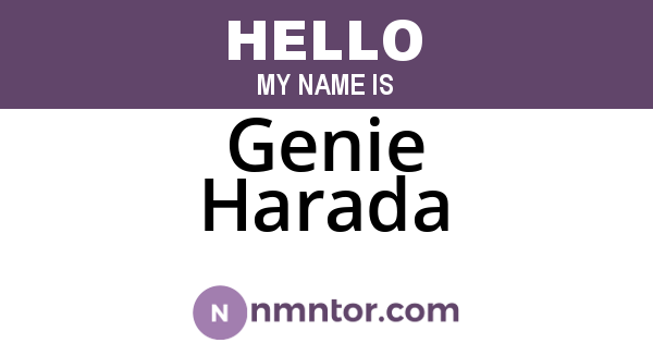 Genie Harada