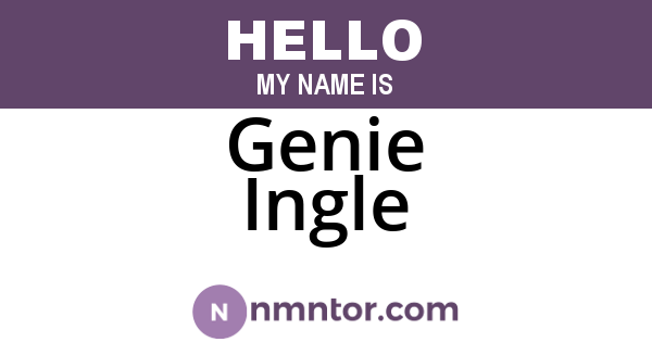 Genie Ingle